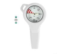 Manomètre de plongée avec cadran lumineux rotatif à 360 degrés et coque de protection en métal pour une stabilité et une sécurité à long terme dans les environnements sous-marins (blanc)