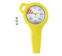Manomètre de plongée rotatif à 360 degrés avec lumineux pour cadran et boîtier de protection, prend en charge une large plage de pression et une taille de filetage 7/16 20UNF (jaune)