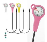 Manomètre de plongée sous-marine avec tuyau tissé en fibre de carbone 7/16 20UNF et cadran lumineux pour une meilleure visibilité dans l'obscurité (jaune)