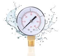 Manomètre de pression d'eau, manomètre de piscine 60PSI 1/4"NPT, montage au sol, filetage de tuyau en pouces, manomètre mécanique à double échelle, manomètre basse pression pour mazout, huile ou eau