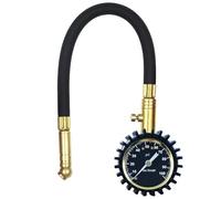 Manomètre de pression des pneus 0-100 PSI robuste précis avec tube en caoutchouc pour vélo moto voiture SUV camion
