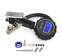 Manomètre de pression des pneus Affichage LCD numérique 200PSI Arrêt automatique haute précision avec rétroéclairage Dégonfleur de pneu pour voiture moto petits camions Alliage