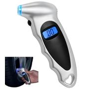 Manomètre de pression des pneus avec lumière LED, quatre unités de mesure de pression, manomètre numérique avec grand écran LCD pour vo