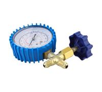 Manomètre de pression pour climatiseur, anti-fuite et construction épaissie de précision | Valve de remplissage de liquide de refroidissement de climatisation, pour techniciens de réparation, maison