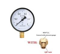 Manomètre eau/air/vide avec cadran de 100 mm Manomètre universel gaz eau avec filetage métrique M20*1,5 Unité Mpa Jauge(With 3-8 adapter,0-25Mpa)