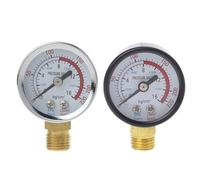Manomètre Économique Tout Usage À Double Échelle Avec Éléments Internes En Laiton 0-220 Manomètre De Pression Des Pneus Air Voiture Pneu Eau Carburant Huile Vélo Numérique Vélo D'air