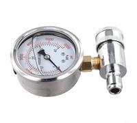 Manomètre en acier inoxydable 5000 PSI avec adaptateur à connexion rapide de 1,9 cm, compteur d'eau résistant aux chocs pour pièces de nettoyeur haute pression et équipements d'alimentation