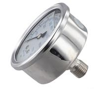 Manomètre en acier inoxydable, pour nettoyeurs haute pression, double échelle de 0 à 6000 psi, jauge remplie de glycérine, avec filetage, pression d'air industrielle (0-10 000 psi)