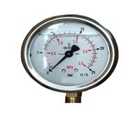 Manomètre EN837-1 en Acier Inoxydable, manomètre à Vide à Pression négative MPA (Radial 0,6 MPa 6 kg)(Radial 2.5mpa 25kg)