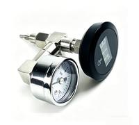 Manomètre et thermomètre for machine à café semi-automatique E61, kit d’accessoires de modification de tête d’infusion(White)