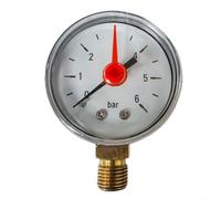 Manomètre G1/4 Ra 0 à 6 bar pour installations hydrauliques d'eau, d'huile, air, série Y50 avec élément de détection en cuivre de 50 mm, lecture claire du pointeur