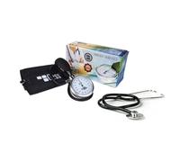 Manomètre Gess Delux BK2015 avec stéthoscope standard BK3001 - Manomètre avec grand cadran de 60 mm, haute précision, résistant à la corrosion et aux rayures, kit médical complet