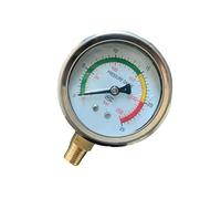 Manomètre hydraulique 1/4" 63 mm, cadran, manomètre de pression d'eau hydraulique, mesure de pression, jauge d'huile antichoc 10 Mpa(0-2.5Mpa)