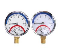 Manomètre hydraulique d'air, Jauge de pression température 10 BAR 120°C 1/8 1/4 pouces for plancher(G 1 2)