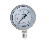 - Manomètre Inox - Manomètre TOUT Inox à cadran sec RADIAL Mâle 1/4" (8/13) - Ø63 - Pression 0/6 bars - Sferaco
