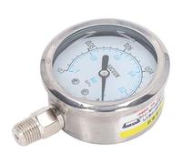 Manomètre, Jauge de Pression à Vide à Double échelle en Acier Inoxydable 1/4in NPT Filetage pour Produits Chimiques (-0.1~0Mpa)