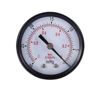 Manomètre, Manomètre à vide utilitaire sec noir, acier 1/4 arrière central -30HG/0PSI