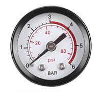 Manomètre, Manomètre d'Atomiseur 0 à 6 Bar 0 à 80 Psi, Cadran de 4.3 cm Test de Manomètre pour Pulvérisateur Hydraulique Eau-Air