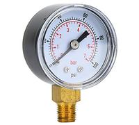 Manomètre Mécanique, Jauge de Test de Pression D'Huile 4 Wasser 1/8 Bspt Connexion Inférieure pour Air Huile Eau (0-100psi, 0-7bar)