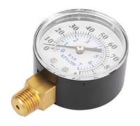 Manomètre, NPT 1/4 manomètre 0-100 psi 0-7 bar manomètre pour eau air cadran instrument base entrée NPT 1/4 pouce