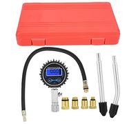 Manomètre numérique de cylindre, kit de testeur de compression de moteur avec 4 adaptateurs, plage de 3 à 300 PSI, écran LCD pour moteurs à essence de voiture, moto, camion, outil