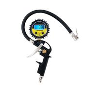 Manomètre Numérique - Dunlop - Gonfleur de Pneus - Affichage LED - Multifonctionnel - Noir