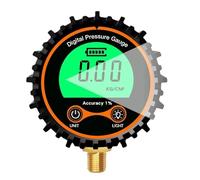 Manomètre numérique, ME267P 200psi With Rubber Case LCD Pressure Transmitters Digital Tire Gauge Manometer(NPT1-4 With LED)