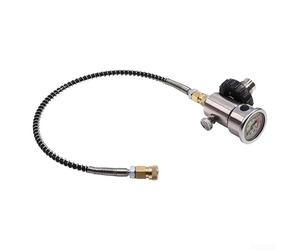 Manomètre Plongée 6000 PSI Acier Inoxydable et pour cuivre Manomètre | Double jauge lumineuse, lecture claire nuit, conversion G5/8 pour vers 7/8, idéal remplissage bord(SFC040)