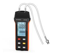 Manomètre portable Testeur de pression d'air et de gaz GR-189B Manomètre différentiel à double port 11 unités sélectionnables Manomètre différentiel Grand écran LCD