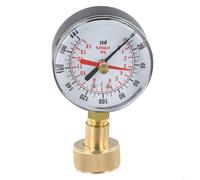 Manomètre Pression Eau 0-200 PSI Laiton Robinet | Mesure 0-200 PSI, corps laiton massif, connexion rapide robinet, pour idéal diagnostic fuites