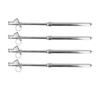 Manomètre Pression Pneu Double Tête, Outil Mesure Mécanique, Acier Inoxydable, 10-160PSI, Lot de 4 - Précis, Durable, Convient Camion Voiture Moto 4x4
