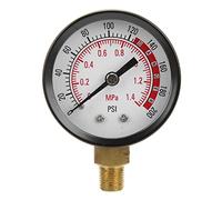 Manomètre Pression Pneu, Jauge Radiale Y50, Pression Air Eau, 1 / 8in NPT, 0-1,4MPa (0-200PSI) - Haute Précision, Double Échelle, Installation Facile