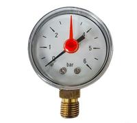 Manomètre radial G1/4 0-6 bar Y50 Manomètre 50 mm pour système de chauffage à eau, huile et air, jauge hydraulique en cuivre, outil industriel fluide, compteur de pression d'eau