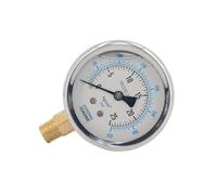 Manomètre sismique à bain d'huile, 1 pièce, filetage PT1/4", YN60, 2,5", mouvement en laiton, boîtier en acier inoxydable, résistant aux chocs.(350KG)