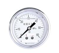Manomètre sismique axial YTN-60Z, manomètre rempli d'huile, pression d'air 2,5, manomètre d'huile hydraulique, manomètre de pression d'eau du robinet 0-1,6 MPa(0-60mpa)