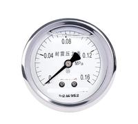 Manomètre sismique axial YTN-60Z, manomètre rempli d'huile, pression d'air 2,5, manomètre d'huile hydraulique, manomètre de pression d'eau du robinet 0-1,6 MPa(0-0.16mpa)