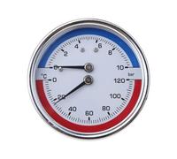 Manometre, Thermo-manomètre de température et de pression de chaudière, 0-120 ℃, 0-10 Bar, plage de mesure, raccord for système de chauffage sol