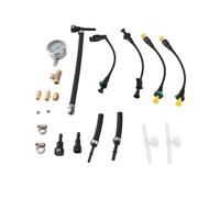 Manomètre Universel de Pression de Carburant, testeur du système d’Alimentation en Carburant pour Moteurs à Essence, kit de Mesure précis de 0 à 100 psi avec Tuyau tressé et