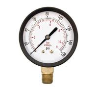 Manomètre utilitaire 2-1/2", boîtier en acier à montage inférieur NPT 1/4", 0-160 PSI