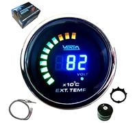 Manomètre Vega® température gaz d'échappement 0 à 1300 °C affichage numérique et leds 52 mm marque Française