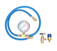 Manomètres AC R134A Automobile, R134A R-12 R-22 Avec Jauge de Mesure et Robinet d'Ouverture, Tuyau de Charge de Réfrigérant R134A, Compatible Voitures, Camions et Usage Domestiqu