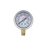 Manomètres remplis, manomètre 40mm, connexion filetée 1/8, boîtier en acier inoxydable, compteur de remplissage hydraulique(0-1bar)