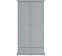 Manon Armoire 2 Portes Gris - L 104 X P 53 X H 202 Cm