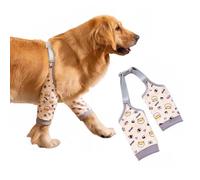 MANON ROSA Coudières pour chien - Genouillères avant pour grands chiens, protection contre les plaies et attelle anti-léchage pour jambes ou articulations blessées (longueur des manches 29 cm