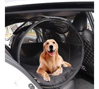 MANON ROSA Niche de voiture pour animal domestique - Tunnel souple pour chiens et chats de petite, moyenne et grande taille, portes double face, tapis sécurisé, rangement compact, matériaux robustes