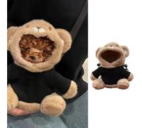 MANON ROSA Sac de transport pour petit chien, chiot et chat - Mains libres - Sac de transport portable pour chihuahuas, tasse de thé de Poméranie - Utilisation en extérieur (taille L, noir)