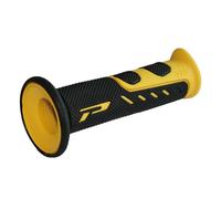 Manopole Strada 725-202 - Double Densité - Jaune/Noir Sans Trou