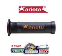 Manopoles Ariete Route Perforées Noires Orange Universelles Pour Motos Scooters