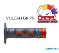 Manopoles Ariete Vulcan Off-Road Cross Enduro Gris/Orange Meilleur Grip Renforcé