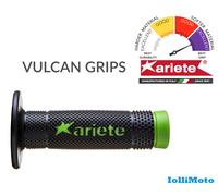 Manopoles Ariete Vulcan Off-Road Cross Enduro Noir/Vert Meilleur Grip Renforcé